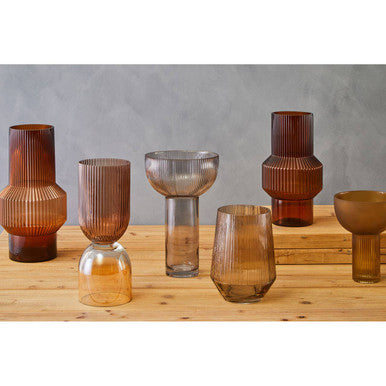 Benka Small Brown Glass Vase