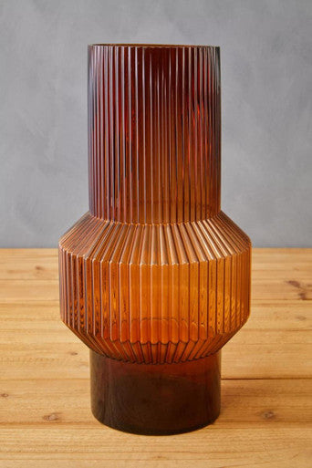 Benka Large Brown Glass Vase