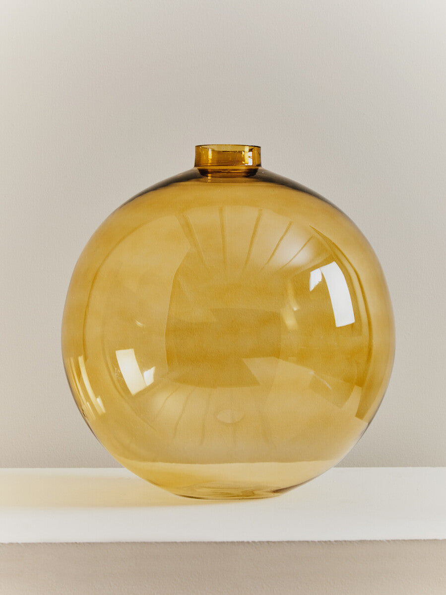 Bree Amber Glass Vase
