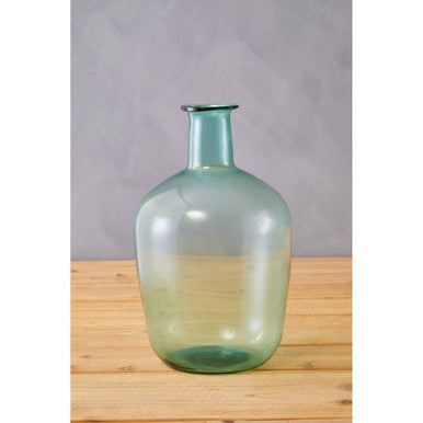 Bexley Blue Small Bottle Neck Recycled Glass Vase