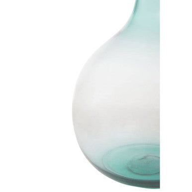 Bexley Blue Large Bottle Neck Recycled Glass Vase - Image 10