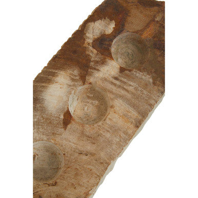 Relic Petrified Wood 3 Tealight Holder