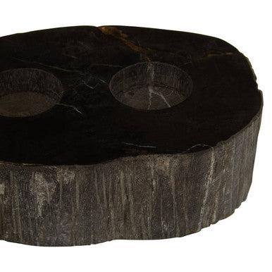 Relic Petrified Wood 2 Tealight Holder
