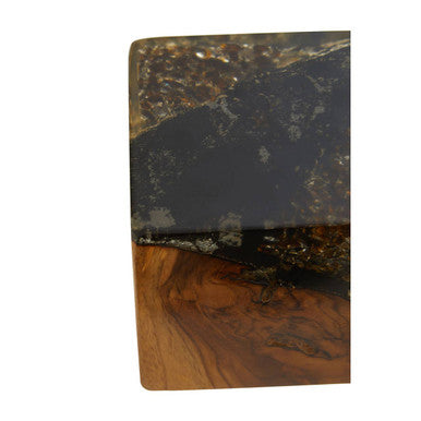 Sakra Teak Wood and Resin Sculpture