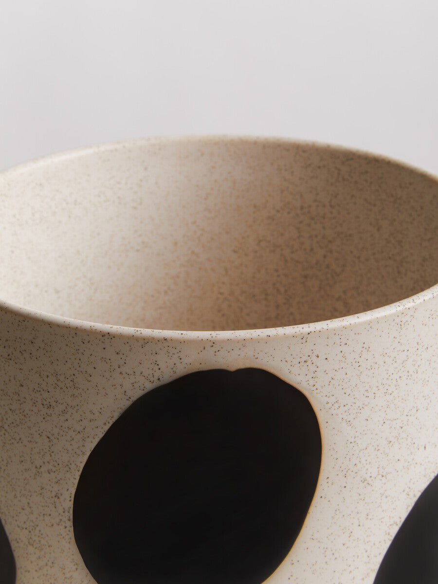 Yuri White And Gold Spotted Planter