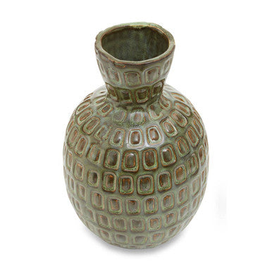 Yana Small Green Textured Ceramic Vase