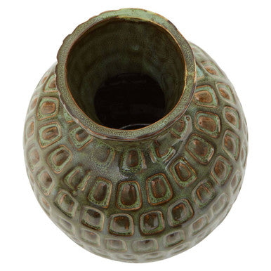 Yana Small Green Textured Ceramic Vase
