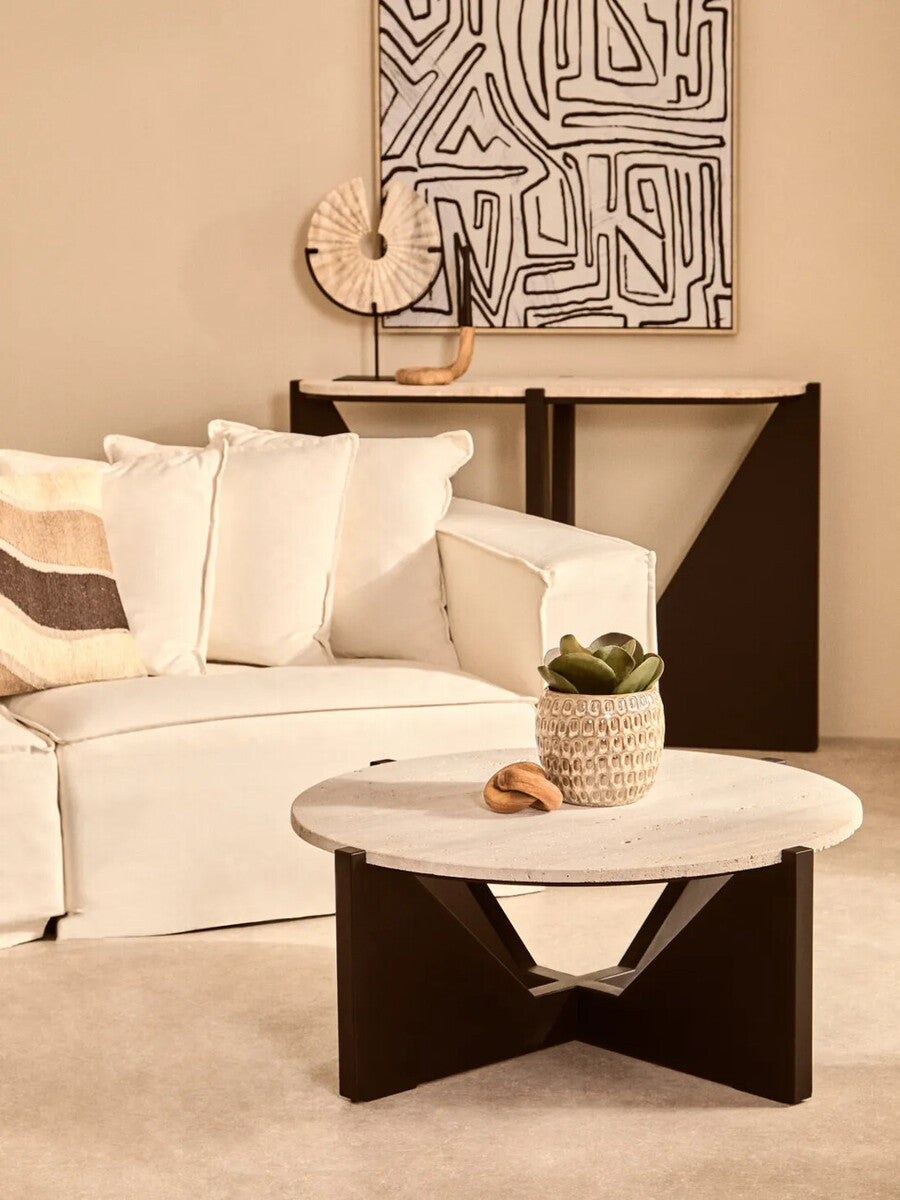 Yana Large Cream Textured Ceramic Planter