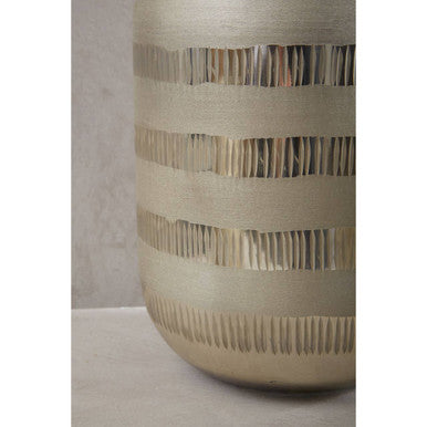 Briella Glass Vase in Silver and Copper