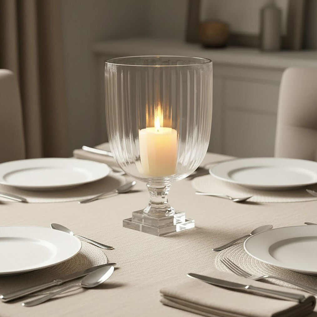 Cortina Medium Glass Hurricane Candle Holder - Image 2