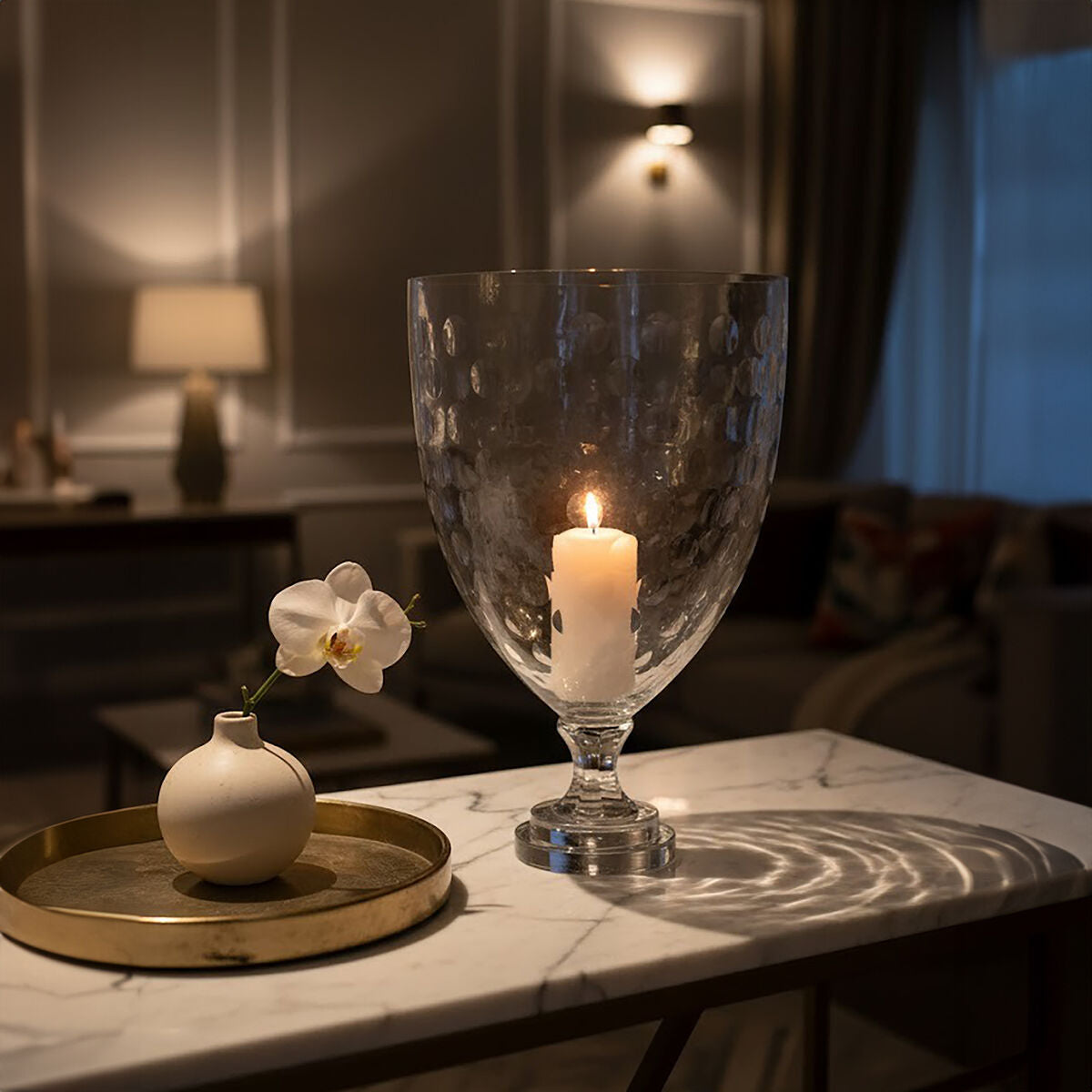 Cortina Large Honeycomb Hurricane Candle Holder