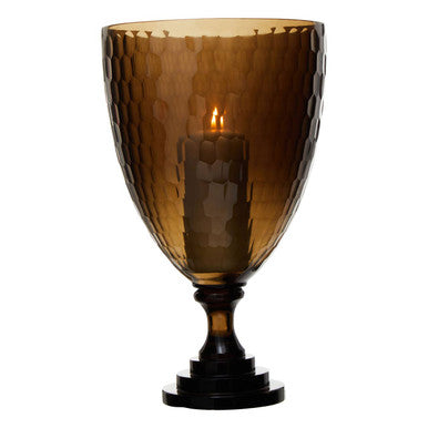 Cortina Medium Honeycomb Glass Candle Holder - Image 3
