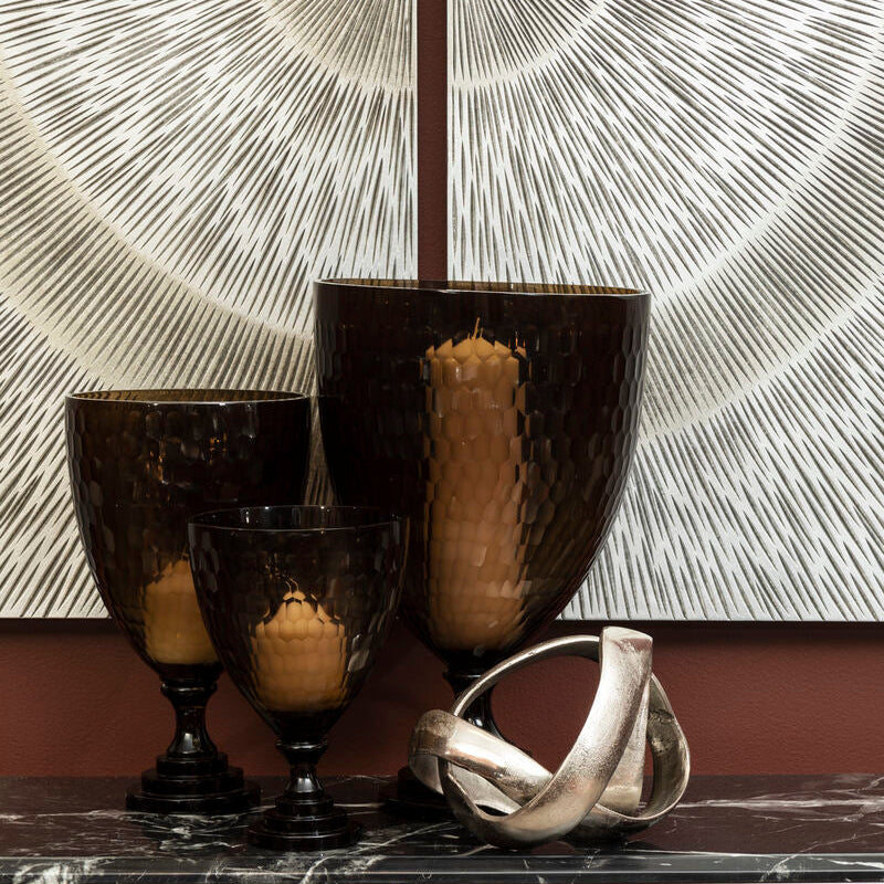 Cortina Large Honeycomb Glass Candle Holder - Image 2