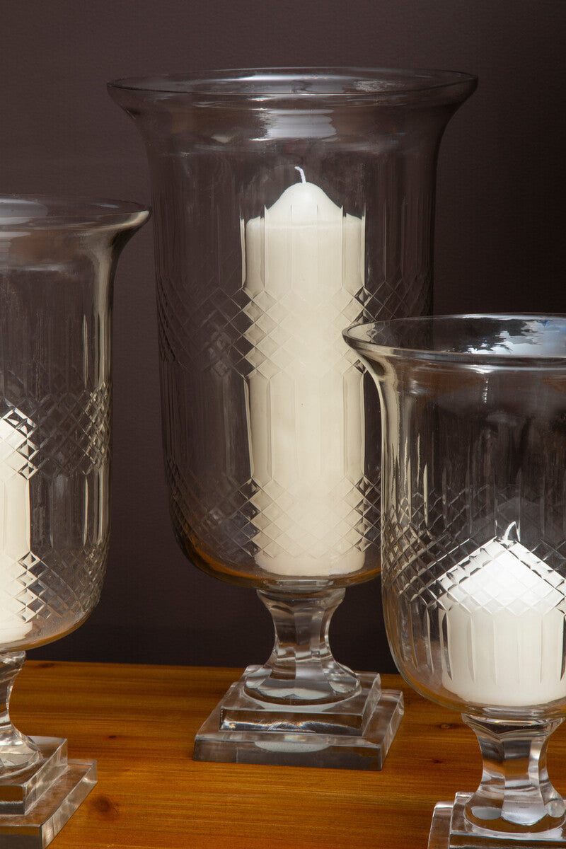 Cortina Small Diamond Cut Candle Holder