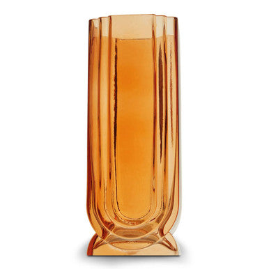 Edan Large Orange Glass Vase