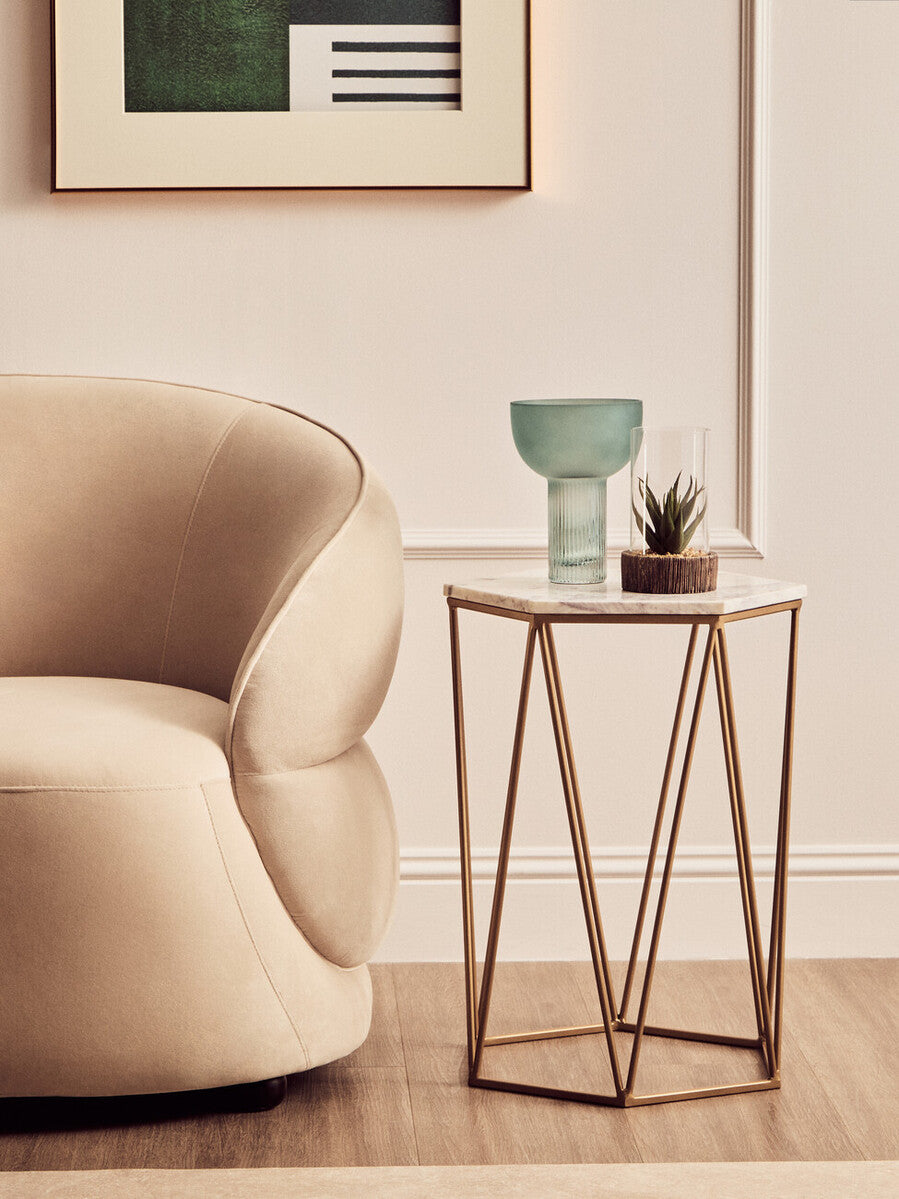 Esma Small Ochre Glass Vase