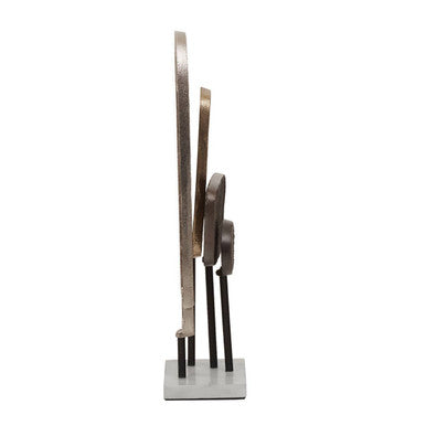 Simbolo Small Assorted Colour Metal Sculpture On Marble Base - Image 6