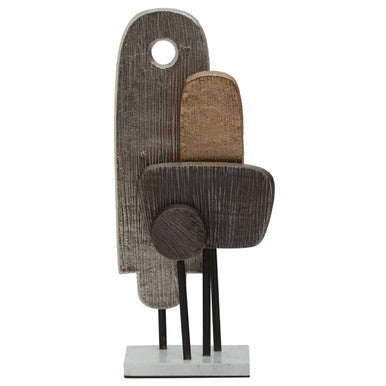 Simbolo Small Assorted Colour Metal Sculpture On Marble Base - Image 2