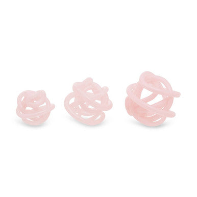 Knot Decor Set of 3 Pink Glass Ornament