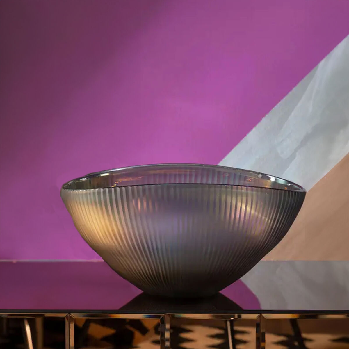 Hessa Grey Glass Bowl - Image 2