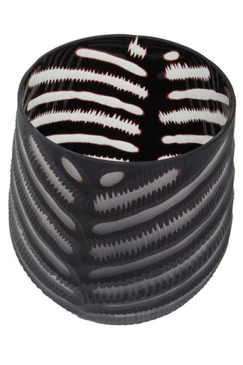 Hessa Small Chevron Cut Vase