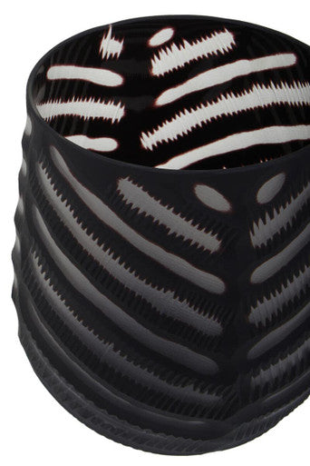 Hessa Small Chevron Cut Vase