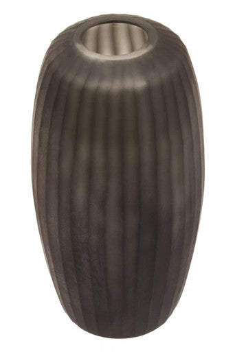 Hessa Small Dark Grey Glass Vase