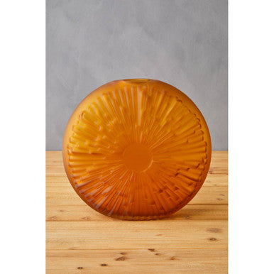 Hadia Amber Glass Vase