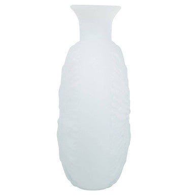 Hadia Matte White Glass Vase