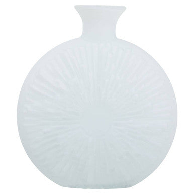 Hadia Matte White Glass Vase - Image 2