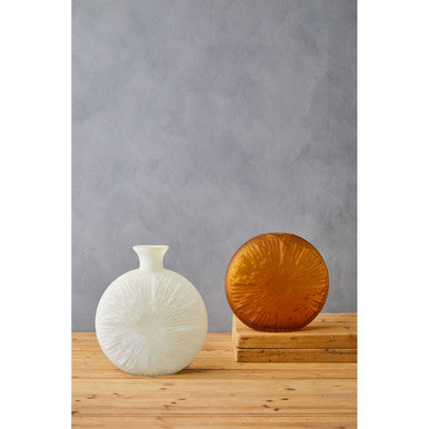Hadia Matte White Glass Vase