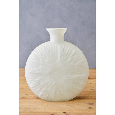 Hadia Matte White Glass Vase