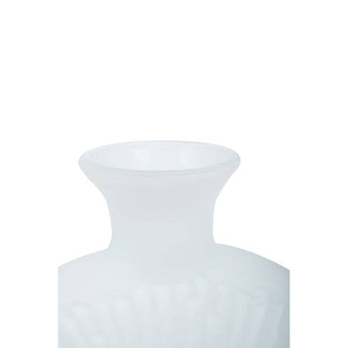 Hadia Matte White Glass Vase
