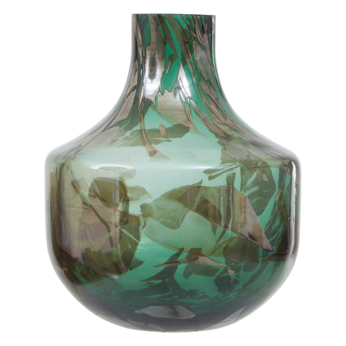 Herbie Green and Gold Large Glass Vase - Image 14