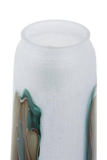Hakan Tall Glass Vase with Marbled Design - Image 10