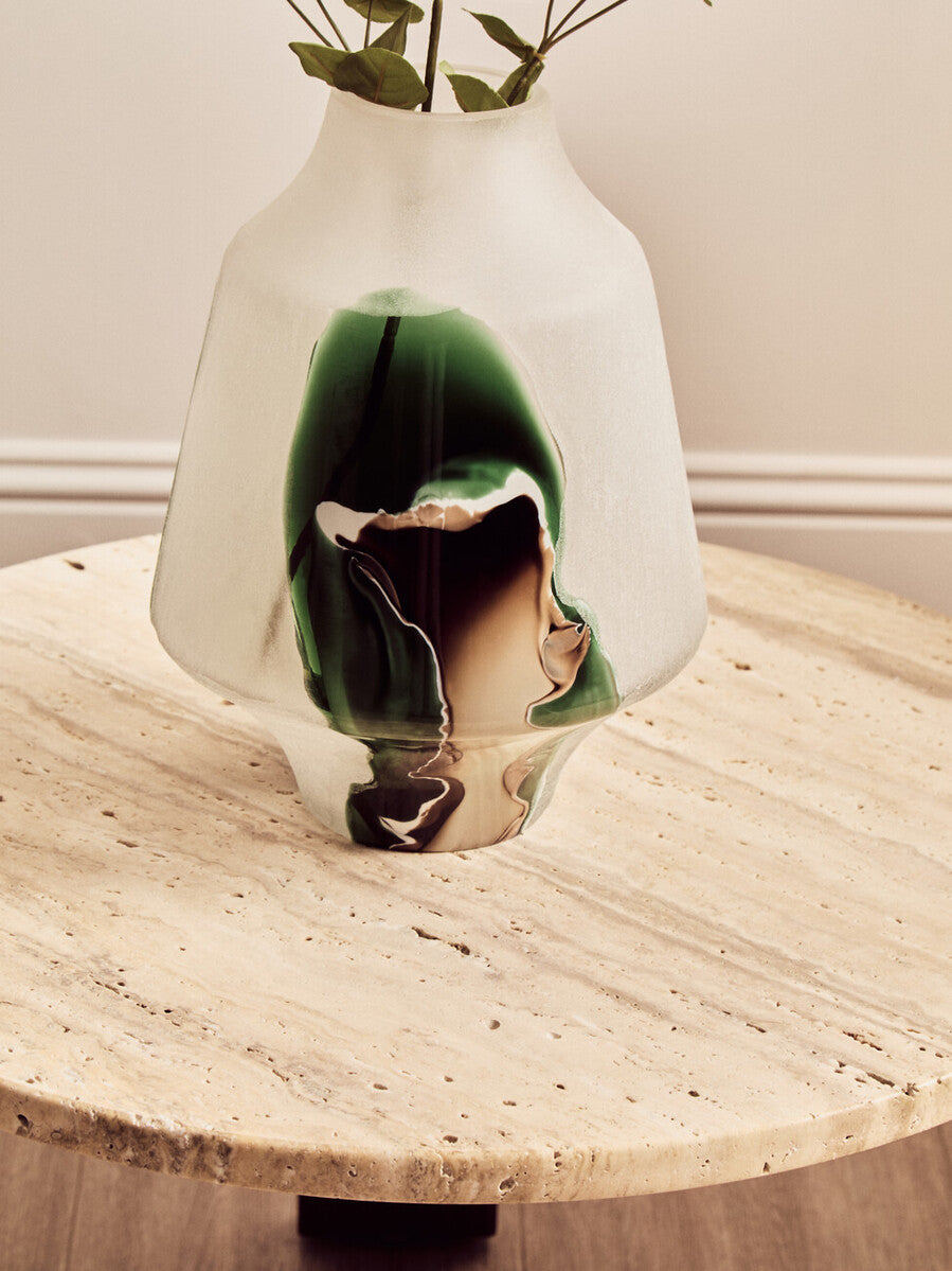 Hakan Glass Vase with Marbled Design - Image 24