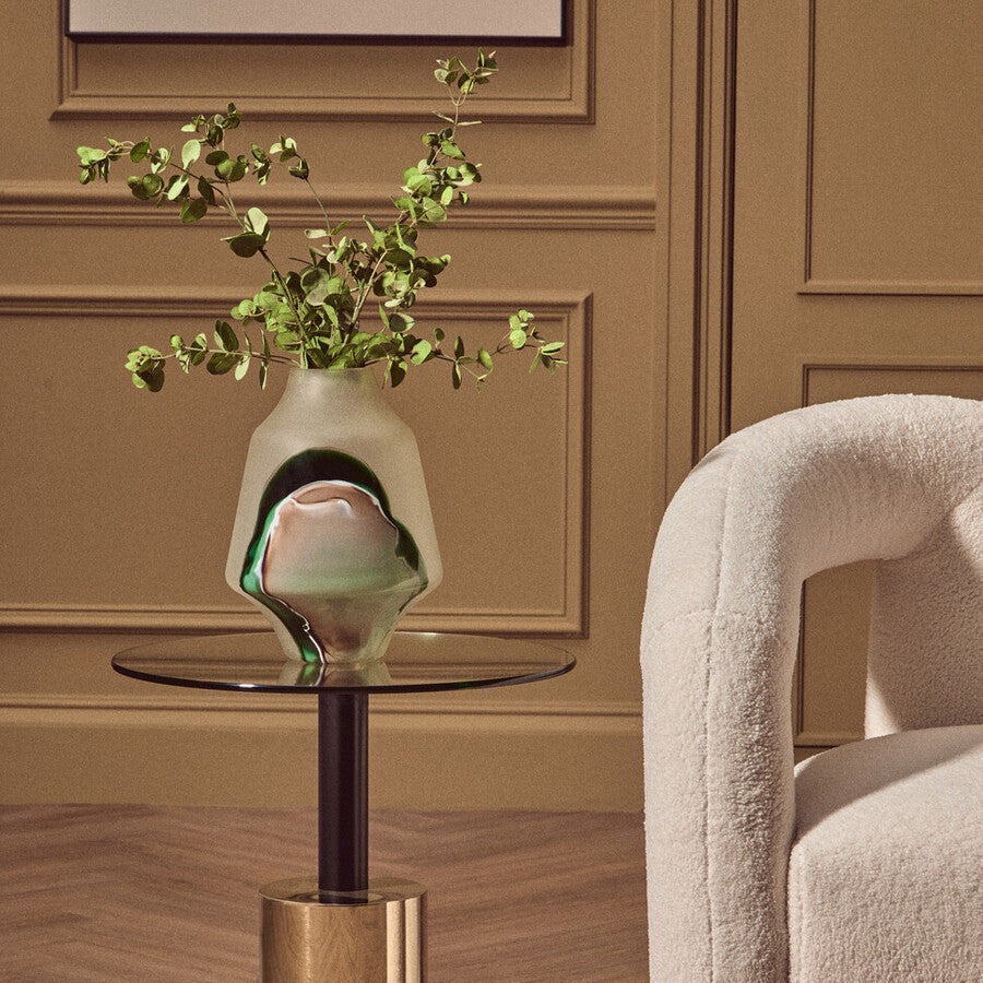 Hakan Glass Vase with Marbled Design - Image 8