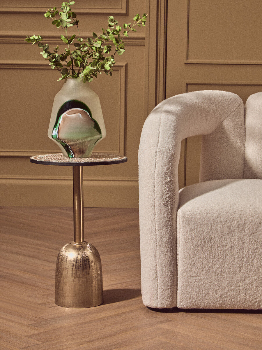 Hakan Glass Vase with Marbled Design