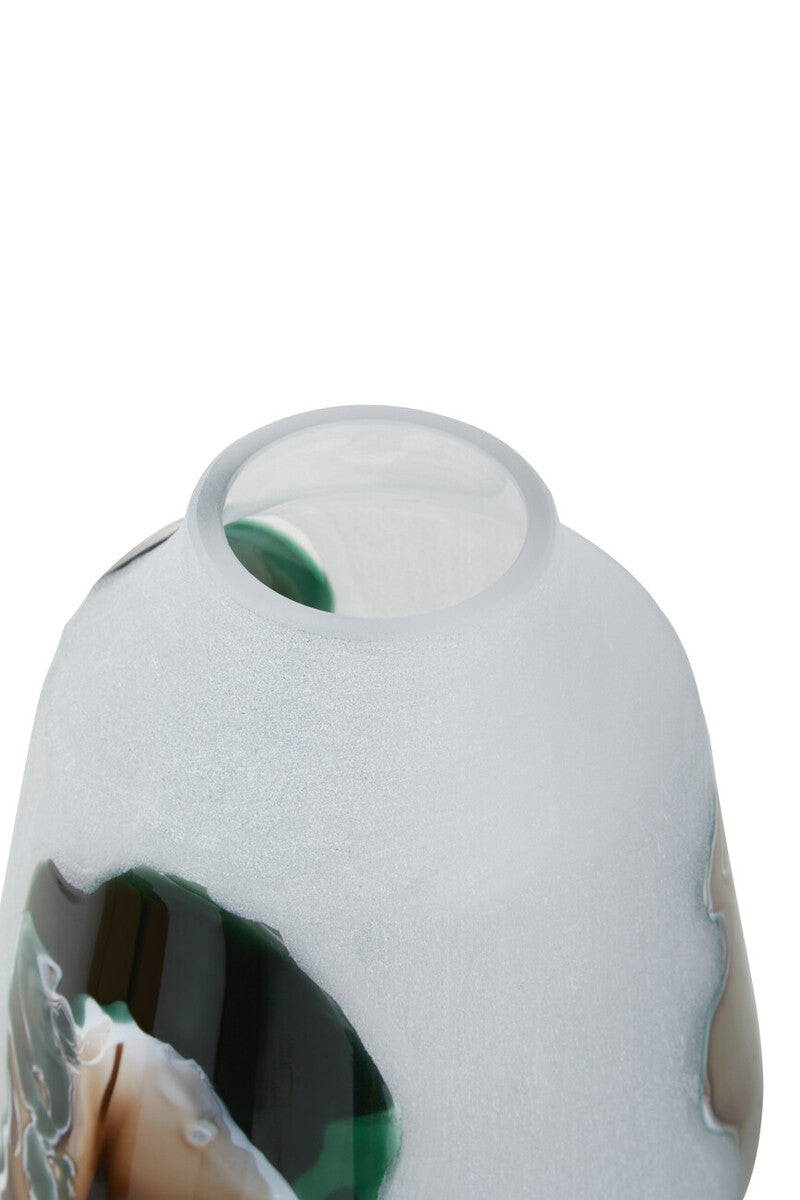 Hakan Glass Vase with Marbled Design - Image 32