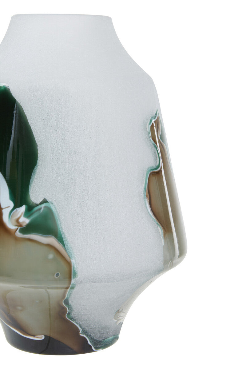 Hakan Glass Vase with Marbled Design - Image 33