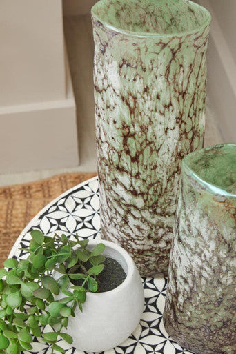 Harri Large Glass Marble Effect Vase