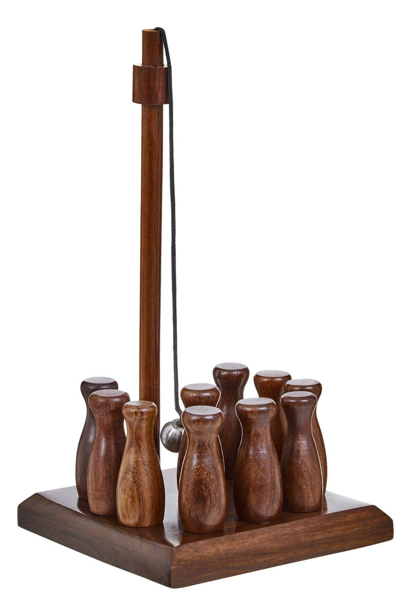 Churchill Games Sheesham Wood Bar Skittle Set - Image 3