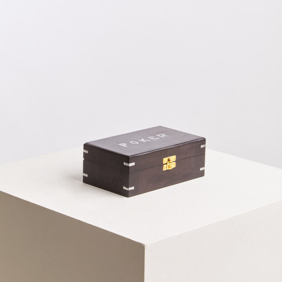 Wooden jewelry box with &