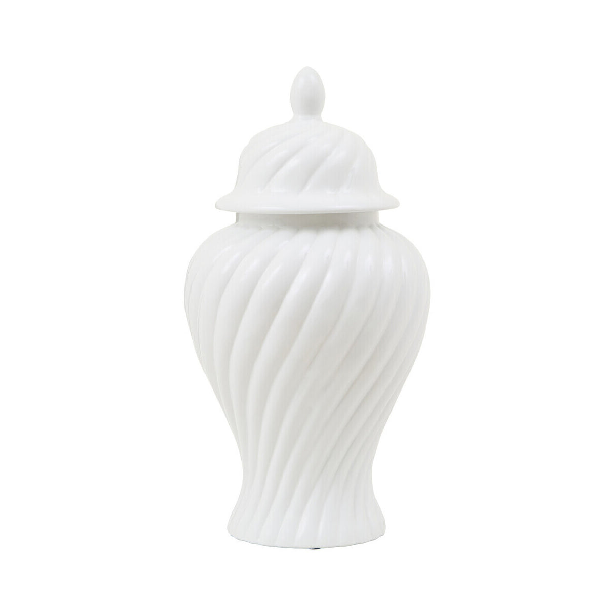 Damson Large Ceramic White Jar