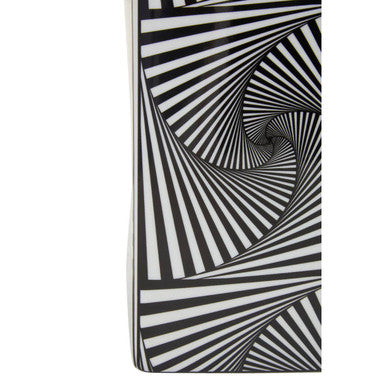 Doria Small Black And White Ceramic Jar