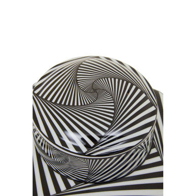 Doria Small Black And White Ceramic Jar