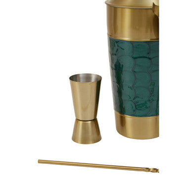 Carolina Green Enamel Cocktail Set