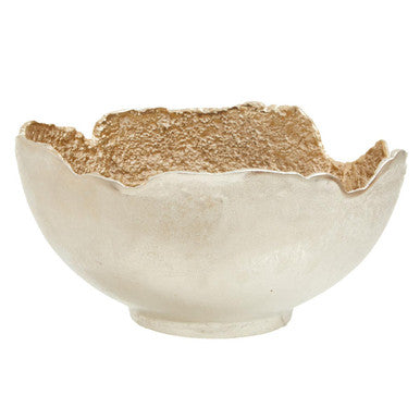 Dion Large Two Toned Silver and Gold Finish Bowl