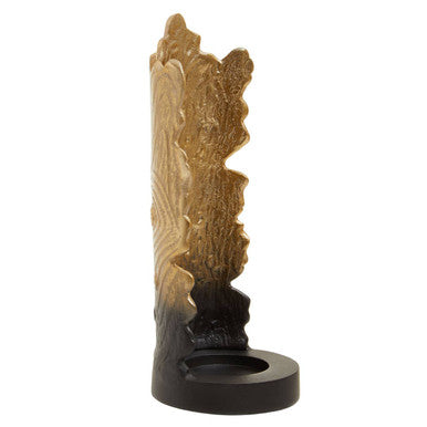 Deomali Small Ombre Black and Gold Candle Holder