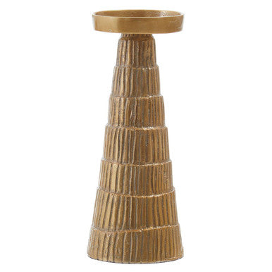 Decorative vase with a textured design on a white background
